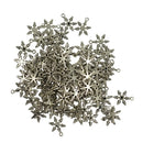 100 Pieces Wholesale Tibetan Silver Snowflake Beads Loose Spacer Beads DIY Jewelry Making for Necklace Bracelet Accessories