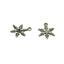 100 Pieces Wholesale Tibetan Silver Snowflake Beads Loose Spacer Beads DIY Jewelry Making for Necklace Bracelet Accessories
