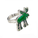 Fashion Deer Color Change Mood Ring Band Emotion Feeling Adjustable Ring