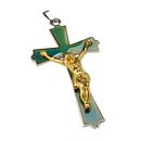 Unisex Stainless Steel Christian Jesue Cross Color Changing Stainless Steel Pendant Necklace
