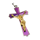 Unisex Stainless Steel Christian Jesue Cross Color Changing Stainless Steel Pendant Necklace