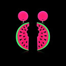 1 Pair Fashion Women Lady Girl Cartoon Fruit Acrylic Hip Hop Watermelon Stud Earrings 70 x 22mm