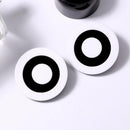 Hip Hop Women Creative Black White Mixed Round Studs Earrings Jewelry Lady Evening Club Jewelry