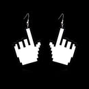 1 Pair Handmade Gesture Punk Earring Funny Style Earrings Hip Hop Lady Evening Club Dangle Earrings