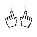 1 Pair Handmade Gesture Punk Earring Funny Style Earrings Hip Hop Lady Evening Club Dangle Earrings