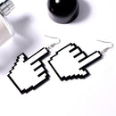 1 Pair Handmade Gesture Punk Earring Funny Style Earrings Hip Hop Lady Evening Club Dangle Earrings
