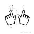 1 Pair Handmade Gesture Punk Earring Funny Style Earrings Hip Hop Lady Evening Club Dangle Earrings