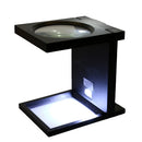 2.5X Power 3 Folding ABS Plastic Linen Tester Cloth Magnifier Scale Counter Magnifier Jewelry Design Repair with 3 LED