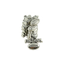 30 Pieces I love Football Soccer Charm Beads Loose Spacer DIY Findings Craft