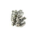 30 Pieces I love Football Soccer Charm Beads Loose Spacer DIY Findings Craft