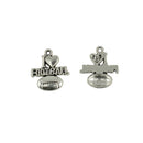 30 Pieces I love Football Soccer Charm Beads Loose Spacer DIY Findings Craft