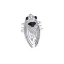 Slilver Rhinestone Insect Fly Locust Locus Cicida Bug Pin Brooch Jewelry 3D