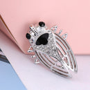 Slilver Rhinestone Insect Fly Locust Locus Cicida Bug Pin Brooch Jewelry 3D