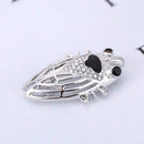 Slilver Rhinestone Insect Fly Locust Locus Cicida Bug Pin Brooch Jewelry 3D