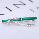 Women Girls Bamboo Brooch Green Crystal Rhinestone Cubic Zirconia Brooch Pin