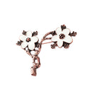 Vintage Costume Breastpin Jewelry Plum Blossom Flower Branch Brooch Pin Gift