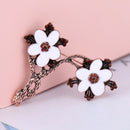 Vintage Costume Breastpin Jewelry Plum Blossom Flower Branch Brooch Pin Gift