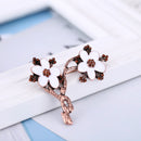 Vintage Costume Breastpin Jewelry Plum Blossom Flower Branch Brooch Pin Gift