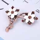 Vintage Costume Breastpin Jewelry Plum Blossom Flower Branch Brooch Pin Gift