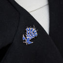 Fashion Peacock Brooch Pin Blue Crystal Zircon Corsage Breastpin Wedding