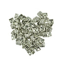 100 Pieces 10mm Tibetan Silver Alloy Square Spacers Beads Caps Charms Jewelry DIY Findings
