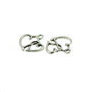 50 Pieces Antique Silver Valentine's Day Heart Charms Pendants DIY Making