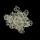 50 Pieces Antique Silver Valentine's Day Heart Charms Pendants DIY Making