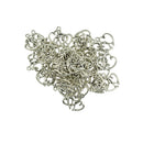 50 Pieces Antique Silver Valentine's Day Heart Charms Pendants DIY Making