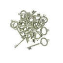 20 Pieces Wholesale Tibetan Silver Twisted Wire Pattern Key DIY Charms Pendant Jewelry Crafts Unisex Ornaments