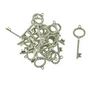 20 Pieces Wholesale Tibetan Silver Twisted Wire Pattern Key DIY Charms Pendant Jewelry Crafts Unisex Ornaments