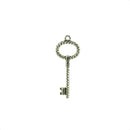 20 Pieces Wholesale Tibetan Silver Twisted Wire Pattern Key DIY Charms Pendant Jewelry Crafts Unisex Ornaments