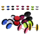 Lots of 16pcs18G Acrylic Barbell Stud Earring Plug Illusion Tunnel Screw Back Piercing Earrings