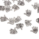 40 Pieces Hand Made Lettering Mini Palm Charm Pendant DIY Jewelry Findings