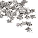 40 Pieces Hand Made Lettering Mini Palm Charm Pendant DIY Jewelry Findings
