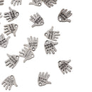 40 Pieces Hand Made Lettering Mini Palm Charm Pendant DIY Jewelry Findings