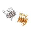 10Pcs Ridged Spiral Magnetic Clasp Necklace Bracelet Lobster Clasp Connector
