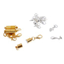 10 Pieces Smooth Round Ball Cylinder Brass Magnetic Clasps Jewelry Findings
