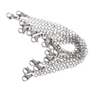 8pcs Silver Stainless Steel Lobster Clip Extender Chain Necklace Findings