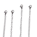 8pcs Silver Stainless Steel Lobster Clip Extender Chain Necklace Findings