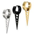 3 Pieces Men Women Stainless Steel Huggie Triangle Dangle Earrings Ear Studs