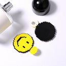 Acrylic Exaggerated Round Smile Face Dangle Earstuds Cute Jewelry Yellow