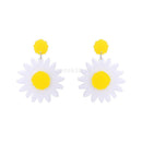 Fashion Daisy Flower 1Pair Women Girls Acrylic Accessories Charm Earrings
