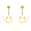 Smiling yellow eyes yellow lip women girls Acrylic Fashion accessories Earrings