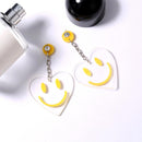 Smiling yellow eyes yellow lip women girls Acrylic Fashion accessories Earrings