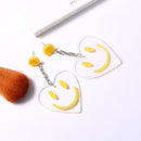 Smiling yellow eyes yellow lip women girls Acrylic Fashion accessories Earrings