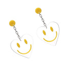 Smiling yellow eyes yellow lip women girls Acrylic Fashion accessories Earrings
