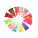 Lot 40mm 12pcs Suede Leather Tassel Keychain Bag Pendant Charms Crafts Jewelry DIY