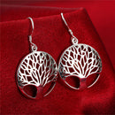 Elegant Women Lady Hook Earrings Tree of Life Dangle Hoops Jewelry Gifts