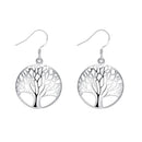 Elegant Women Lady Hook Earrings Tree of Life Dangle Hoops Jewelry Gifts