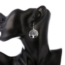 Elegant Women Lady Hook Earrings Tree of Life Dangle Hoops Jewelry Gifts